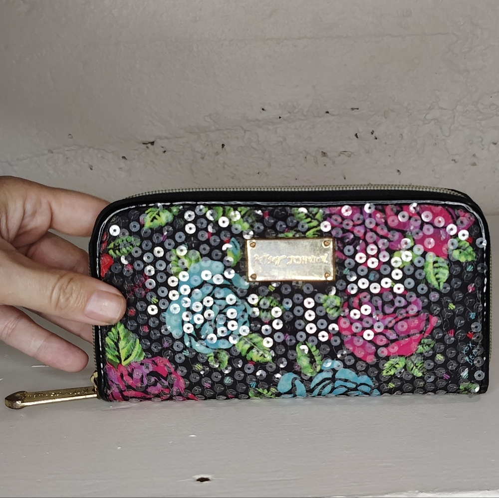 Betsey Johnson long wallet HTF vintage y2k sequins